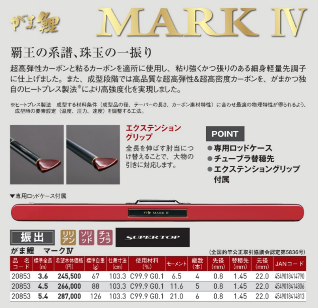 GAMAKATSU MARK IV(がま鲤 MARK IV) telescopic carp rod - Imagen 4